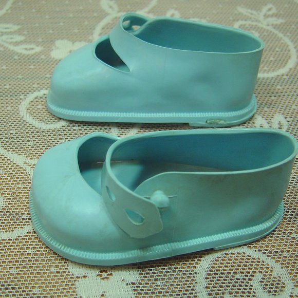 Vintage light blue doll shoes by Fairyland Prod. USA--#3 - Picture 2 of 5